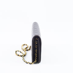 Chanel 24k Vintage Flap Lambskin Black