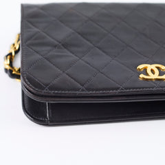 Chanel 24k Vintage Flap Lambskin Black