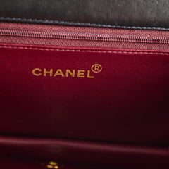 Chanel 24k Vintage Flap Lambskin Black