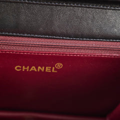 Chanel 24k Vintage Flap Lambskin Black