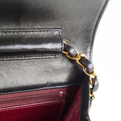 Chanel 24k Vintage Flap Lambskin Black