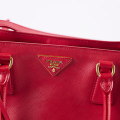 Prada Saffiano Medium Tote Red