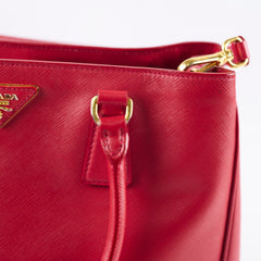Prada Saffiano Medium Tote Red