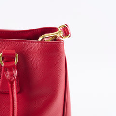 Prada Saffiano Medium Tote Red