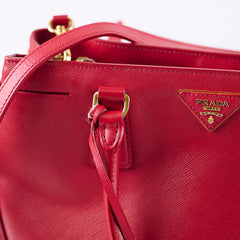 Prada Saffiano Medium Tote Red