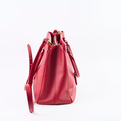 Prada Saffiano Medium Tote Red