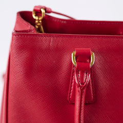 Prada Saffiano Medium Tote Red