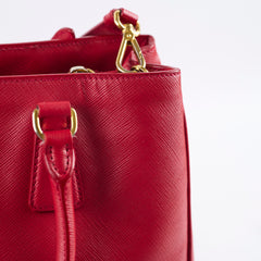 Prada Saffiano Medium Tote Red