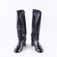 Chanel Boots 37.5 Black