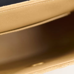 Chanel 25A Suede Mini Crossbody Black/Camel (Microchipped)