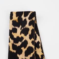 Christian Dior Mizza Mitzah Scarf Beige and Black Silk Twilly