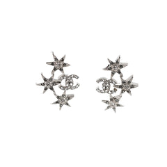 Chanel Triple Stars Cluster Stud Earrings