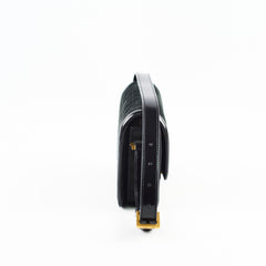 Saint Laurent Solferino Small Suede/Patent Black