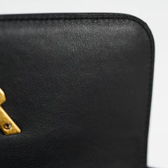 Saint Laurent Solferino Small Suede/Patent Black