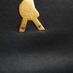 Saint Laurent Solferino Small Suede/Patent Black