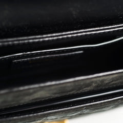 Saint Laurent Solferino Small Suede/Patent Black