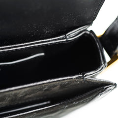 Saint Laurent Solferino Small Suede/Patent Black