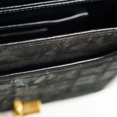 Saint Laurent Solferino Small Suede/Patent Black