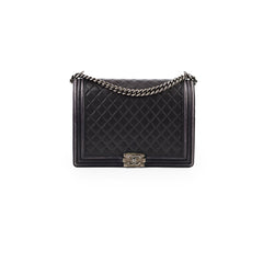 Chanel Large Boy Lambskin Grey
