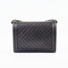 Chanel Large Boy Lambskin Grey