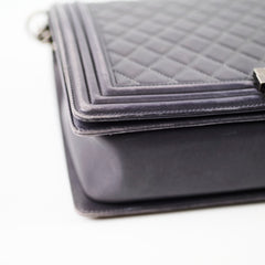 Chanel Large Boy Lambskin Grey