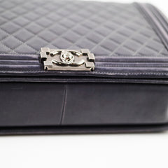 Chanel Large Boy Lambskin Grey