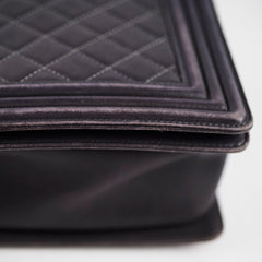 Chanel Large Boy Lambskin Grey