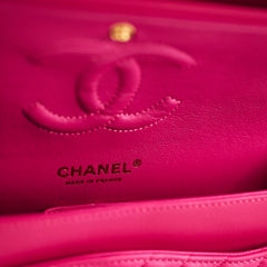 Chanel Medium/Large Classic Flap Chevron Lambskin Fuchsia Pink