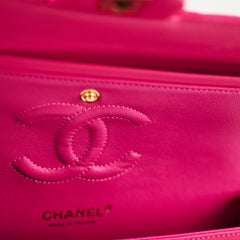 Chanel Medium/Large Classic Flap Chevron Lambskin Fuchsia Pink