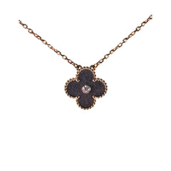 Van Cleef & Arpels Vintage Alhambra 2023 Obsidian Holiday Pendant