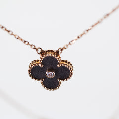 Van Cleef & Arpels Vintage Alhambra 2023 Obsidian Holiday Pendant