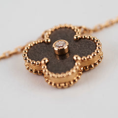 Van Cleef & Arpels Vintage Alhambra 2023 Obsidian Holiday Pendant