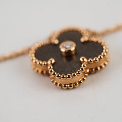 Van Cleef & Arpels Vintage Alhambra 2023 Obsidian Holiday Pendant