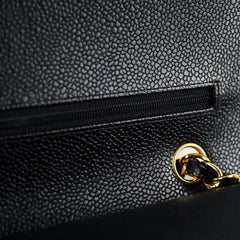 Chanel Medium/Large Caviar Double Classic Flap Black 2021 Microchipped