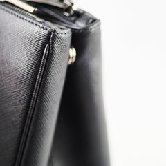 Prada Large Galleria Bag Black Saffiano, Black Hardware