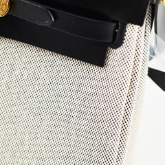 Hermes Mini Herbag Zip 20 Ecru/ Noir GHW 2025