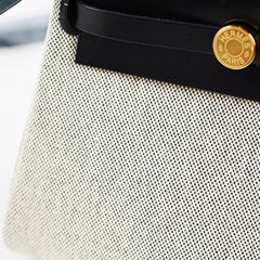 Hermes Mini Herbag Zip 20 Ecru/ Noir GHW 2025