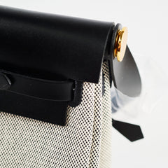 Hermes Mini Herbag Zip 20 Ecru/ Noir GHW 2025