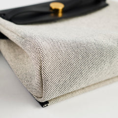 Hermes Mini Herbag Zip 20 Ecru/ Noir GHW 2025