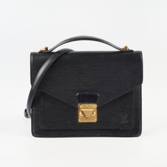 Louis Vuitton Black Epi Monceau 28