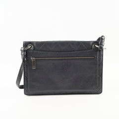 Chanel Retro Flap Messenger Bag Caviar Black