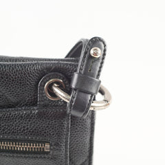 Chanel Retro Flap Messenger Bag Caviar Black
