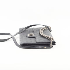 Chanel Retro Flap Messenger Bag Caviar Black