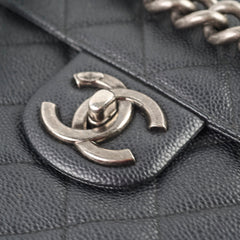 Chanel Retro Flap Messenger Bag Caviar Black