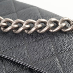 Chanel Retro Flap Messenger Bag Caviar Black