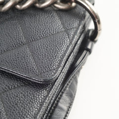 Chanel Retro Flap Messenger Bag Caviar Black