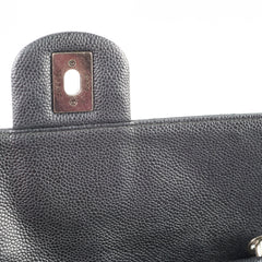 Chanel Retro Flap Messenger Bag Caviar Black