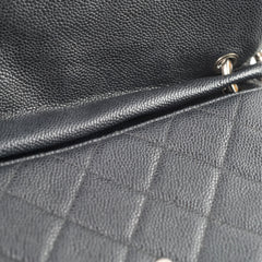 Chanel Retro Flap Messenger Bag Caviar Black