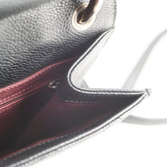 Chanel Retro Flap Messenger Bag Caviar Black