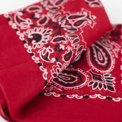 Saint Laurent 65 x 65 Bandana Scarf Red